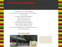 Tablet Screenshot of finaafricanbraiding.com